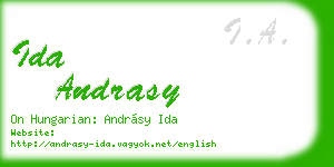 ida andrasy business card